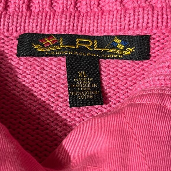 Lauren Ralph Lauren Collared Pink Knit Sweater with Gold Clasp Closure NWOT - Picture 11 of 13